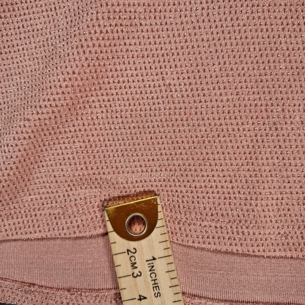 Adrianna Papell Long Sleeve Blouse Women's Size Large Faux Wrap blush/rose color - Picture 13 of 13